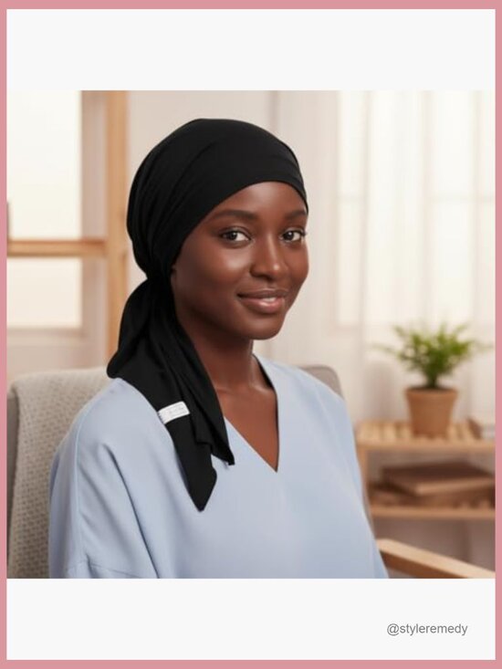3 Pre Tied Head Scarves Slip On Chemo Beanies Hair Cover Caps main image 7